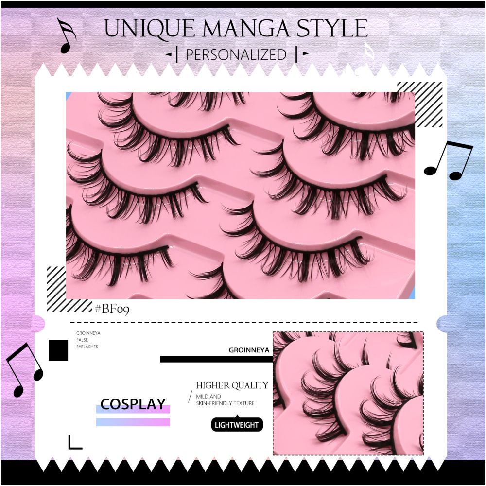 GROINNEYA Wet Sharp Little Devil One Piece False Eyelash Swelling Eye Bubble Cosplay Naturally Enlarges Eyes image 3