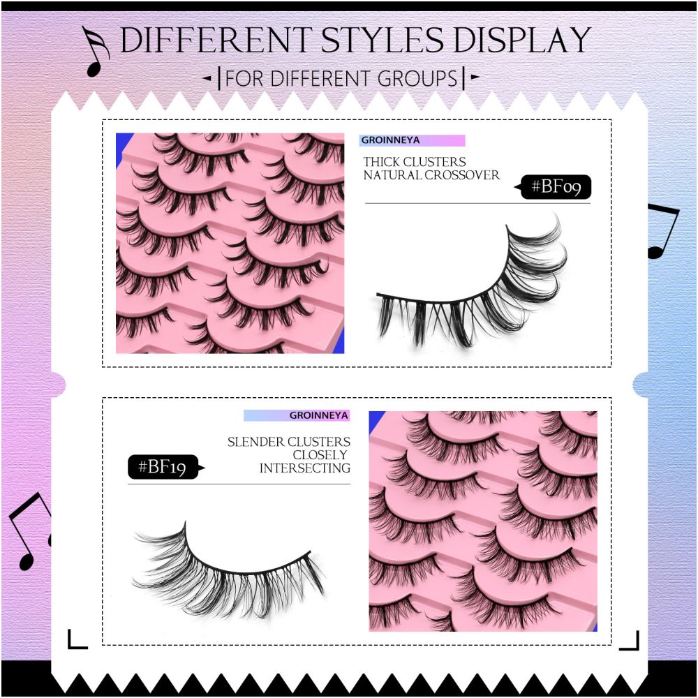 GROINNEYA Wet Sharp Little Devil One Piece False Eyelash Swelling Eye Bubble Cosplay Naturally Enlarges Eyes image 4