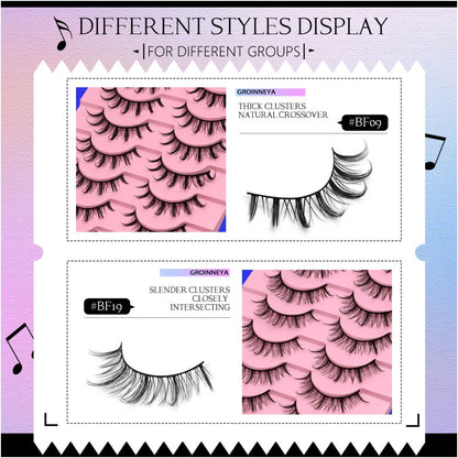 GROINNEYA Wet Sharp Little Devil One Piece False Eyelash Swelling Eye Bubble Cosplay Naturally Enlarges Eyes image 4