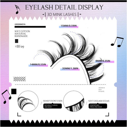GROINNEYA Wet Sharp Little Devil One Piece False Eyelash Swelling Eye Bubble Cosplay Naturally Enlarges Eyes image 5