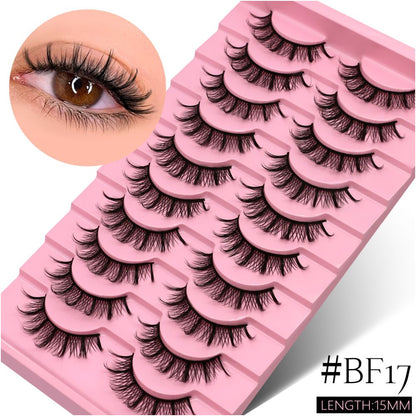 GROINNEYA Wet Sharp Little Devil One Piece False Eyelash Swelling Eye Bubble Cosplay Naturally Enlarges Eyes