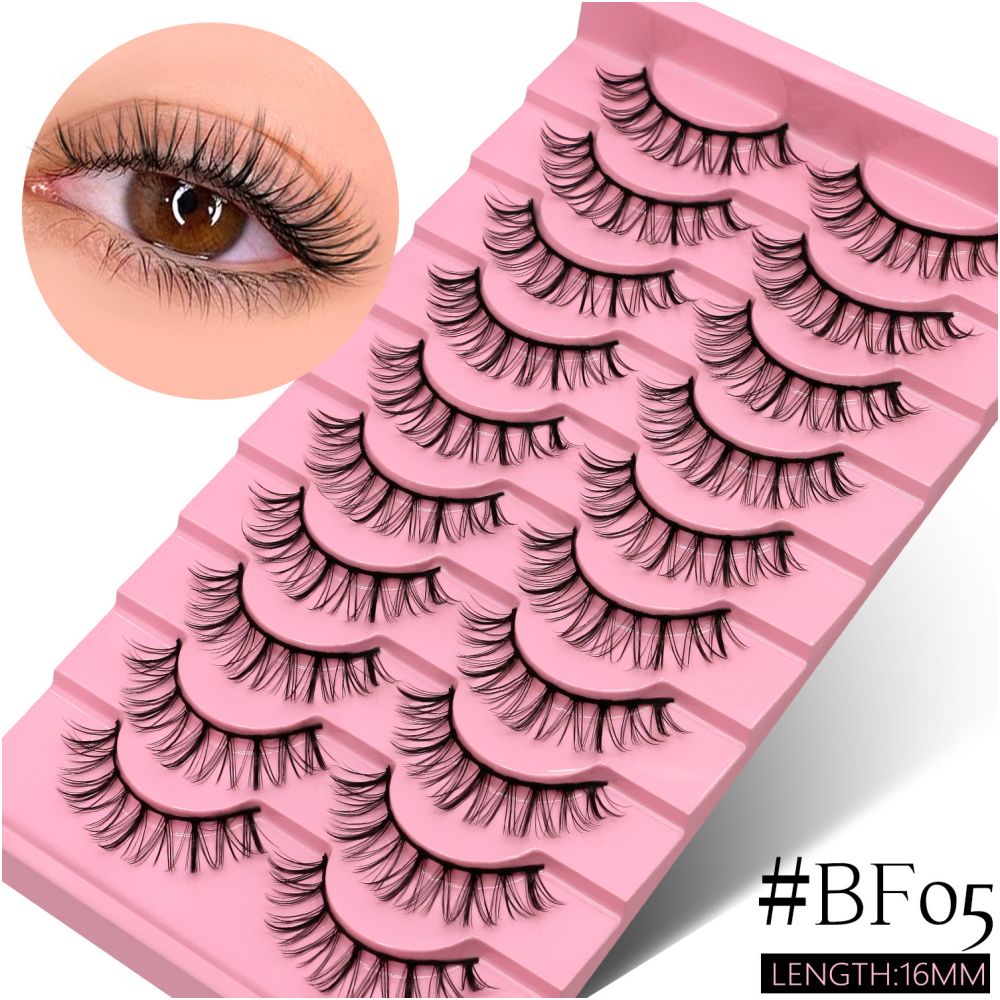 GROINNEYA Wet Sharp Little Devil One Piece False Eyelash Swelling Eye Bubble Cosplay Naturally Enlarges Eyes
