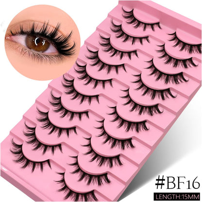 GROINNEYA Wet Sharp Little Devil One Piece False Eyelash Swelling Eye Bubble Cosplay Naturally Enlarges Eyes