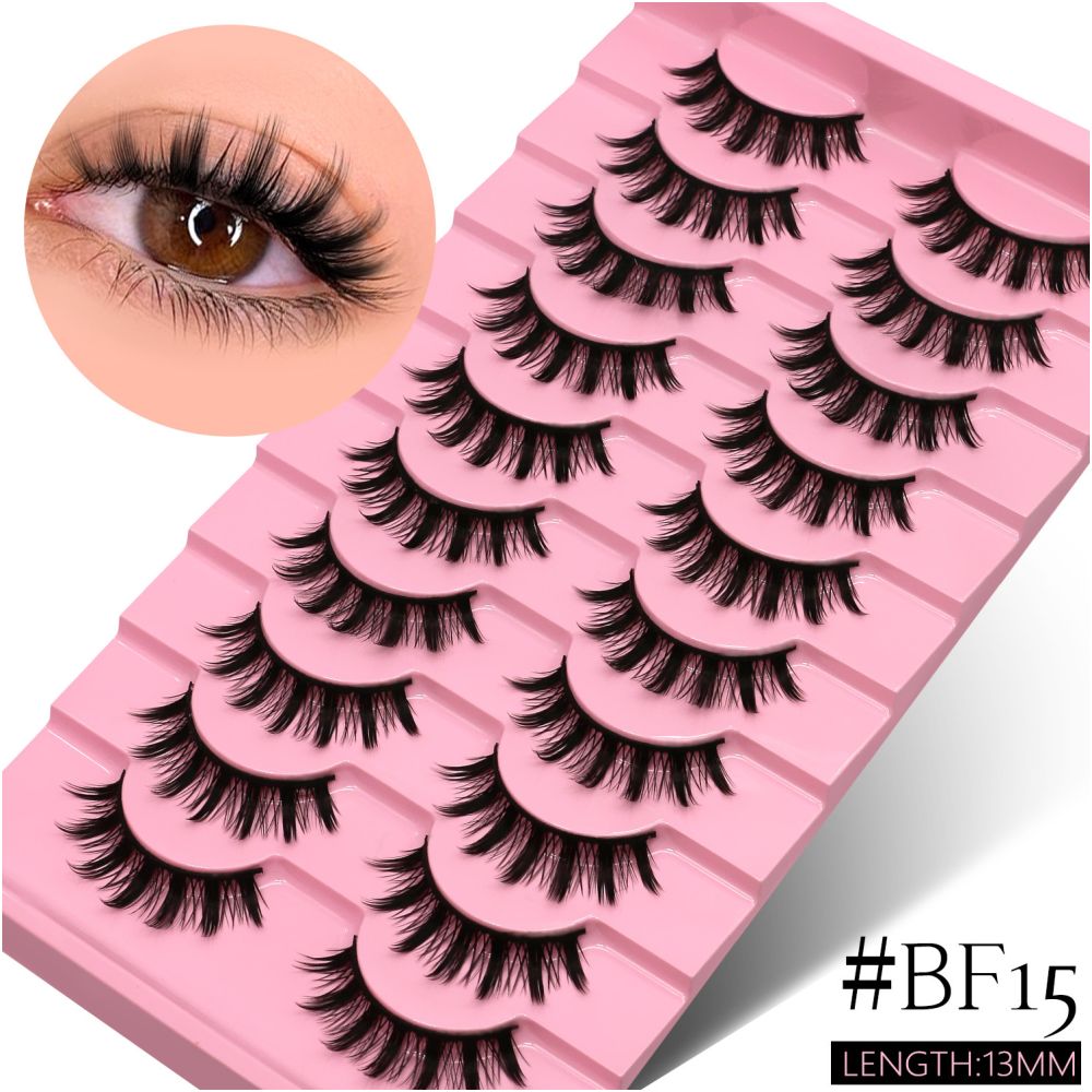 GROINNEYA Wet Sharp Little Devil One Piece False Eyelash Swelling Eye Bubble Cosplay Naturally Enlarges Eyes