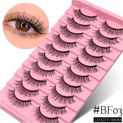 GROINNEYA Wet Sharp Little Devil One Piece False Eyelash Swelling Eye Bubble Cosplay Naturally Enlarges Eyes
