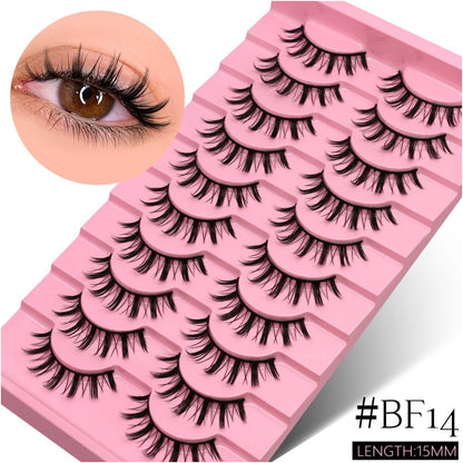 GROINNEYA Wet Sharp Little Devil One Piece False Eyelash Swelling Eye Bubble Cosplay Naturally Enlarges Eyes
