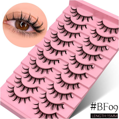 GROINNEYA Wet Sharp Little Devil One Piece False Eyelash Swelling Eye Bubble Cosplay Naturally Enlarges Eyes