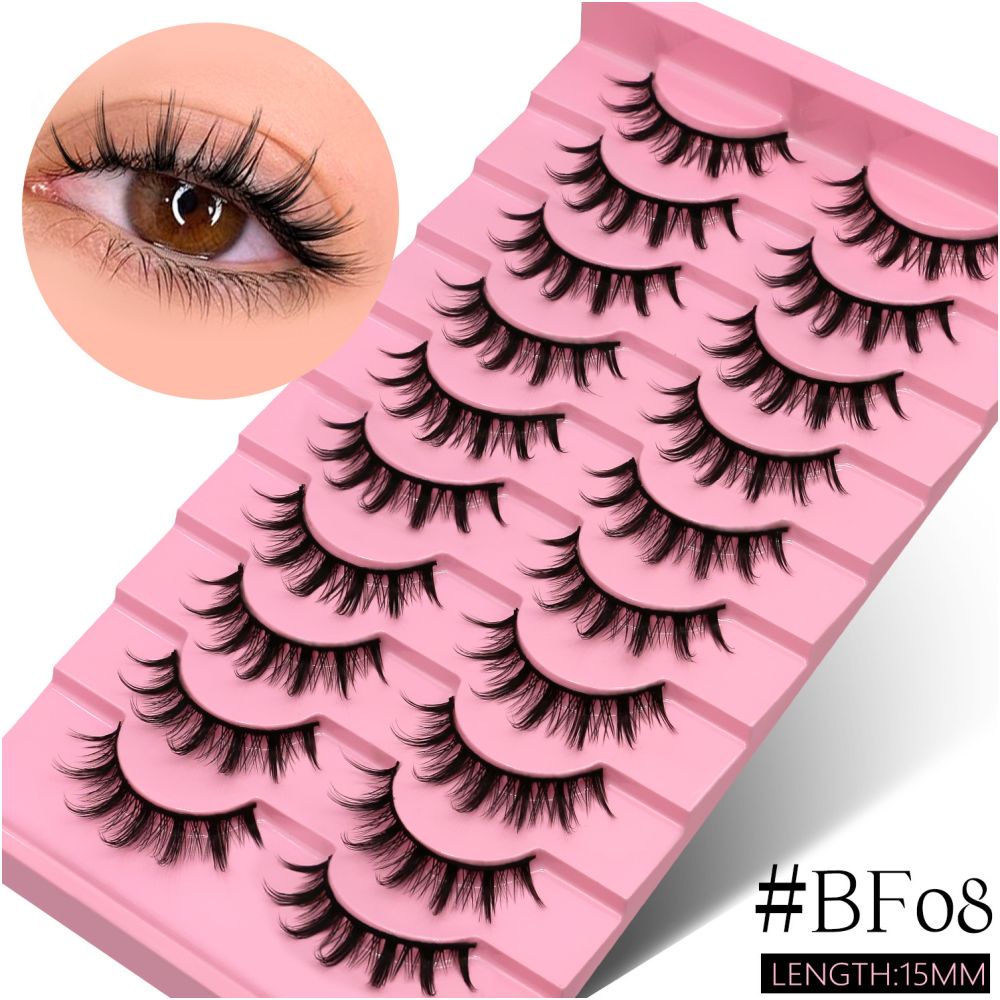 GROINNEYA Wet Sharp Little Devil One Piece False Eyelash Swelling Eye Bubble Cosplay Naturally Enlarges Eyes