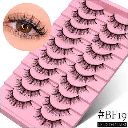 GROINNEYA Wet Sharp Little Devil One Piece False Eyelash Swelling Eye Bubble Cosplay Naturally Enlarges Eyes