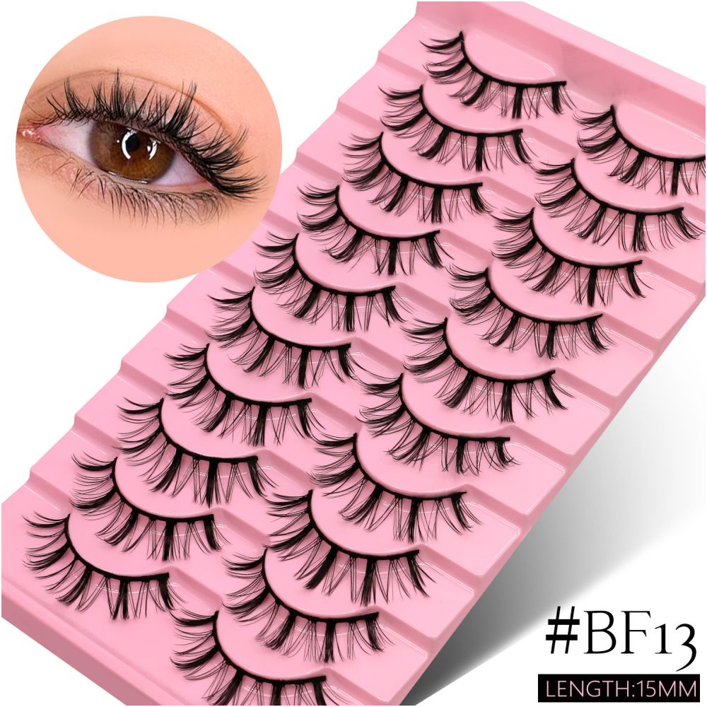 GROINNEYA Wet Sharp Little Devil One Piece False Eyelash Swelling Eye Bubble Cosplay Naturally Enlarges Eyes