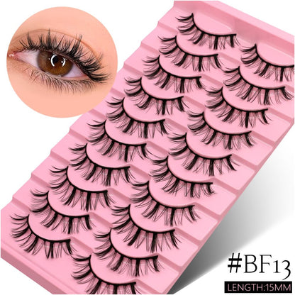 GROINNEYA Wet Sharp Little Devil One Piece False Eyelash Swelling Eye Bubble Cosplay Naturally Enlarges Eyes