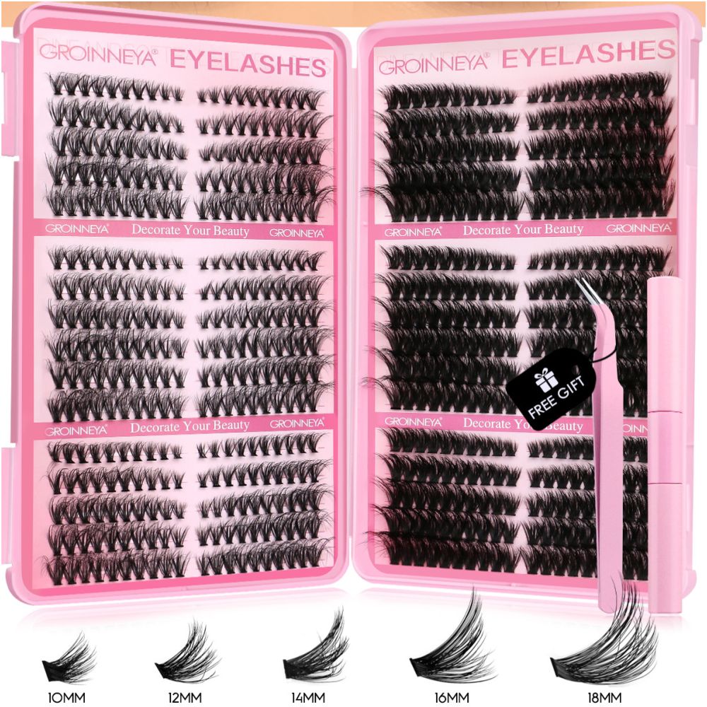 GROINNEYA Rock Barbie Thick American Fluffy D False Eyelash 4D Mixed race Asian Wind Curly image 1