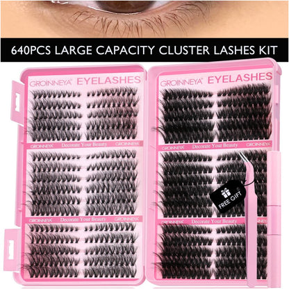 GROINNEYA Rock Barbie Thick American Fluffy D False Eyelash 4D Mixed race Asian Wind Curly image 2