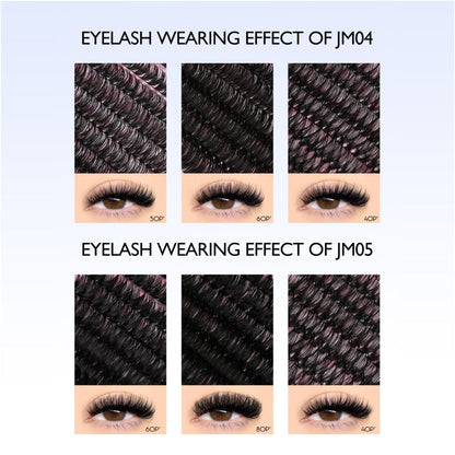 GROINNEYA Rock Barbie Thick American Fluffy D False Eyelash 4D Mixed race Asian Wind Curly image 5