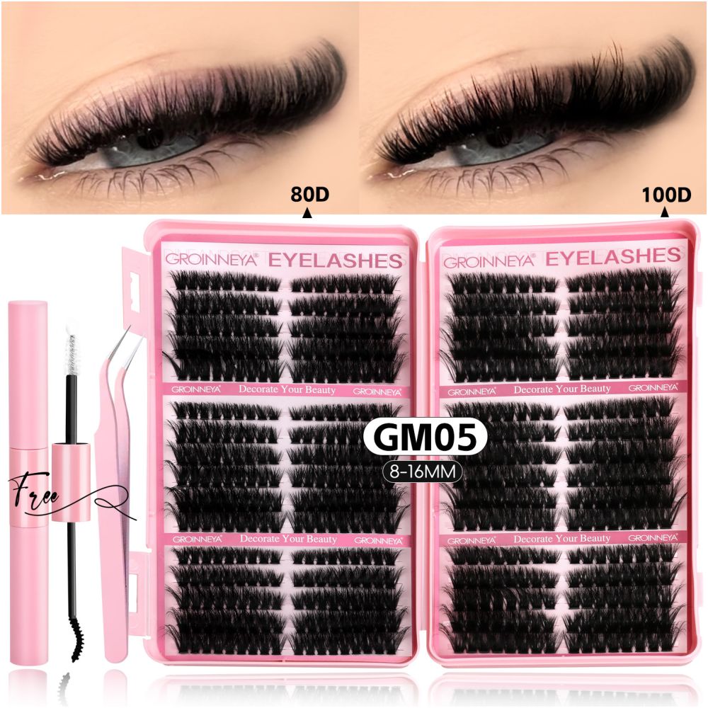 GROINNEYA Rock Barbie Thick American Fluffy D False Eyelash 4D Mixed race Asian Wind Curly