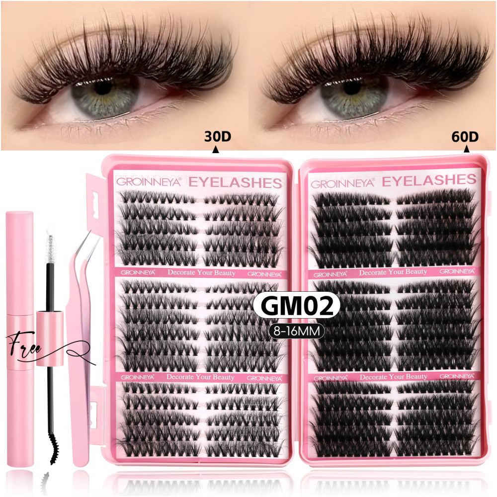 GROINNEYA Rock Barbie Thick American Fluffy D False Eyelash 4D Mixed race Asian Wind Curly