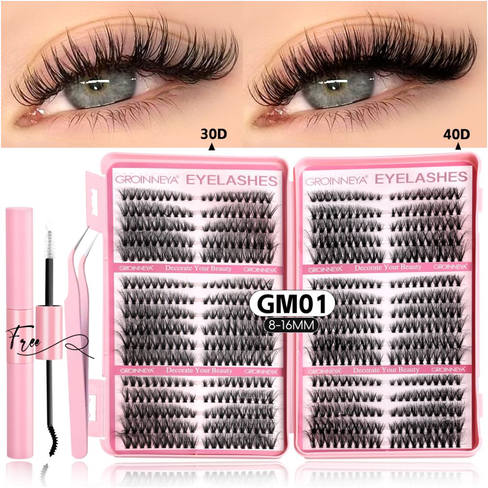 GROINNEYA Rock Barbie Thick American Fluffy D False Eyelash 4D Mixed race Asian Wind Curly