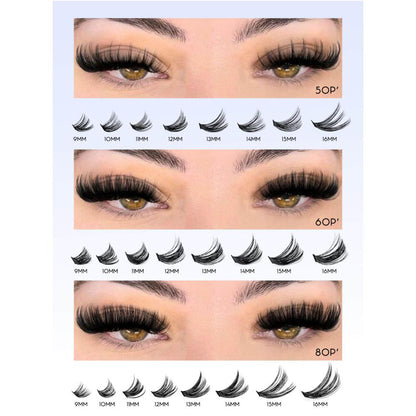 GROINNEYA Stage Spicy Girl High Quality Texture D Curly Asian Spicy Girl Single Cluster Thick Curly Eyelash image 2