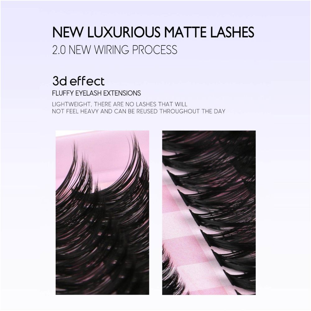 GROINNEYA Stage Spicy Girl High Quality Texture D Curly Asian Spicy Girl Single Cluster Thick Curly Eyelash image 4