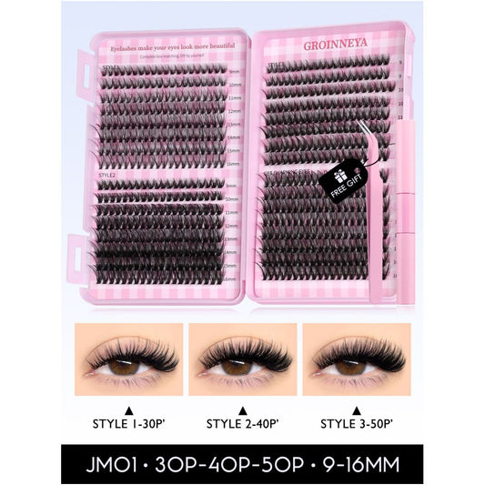 GROINNEYA Stage Spicy Girl High Quality Texture D Curly Asian Spicy Girl Single Cluster Thick Curly Eyelash