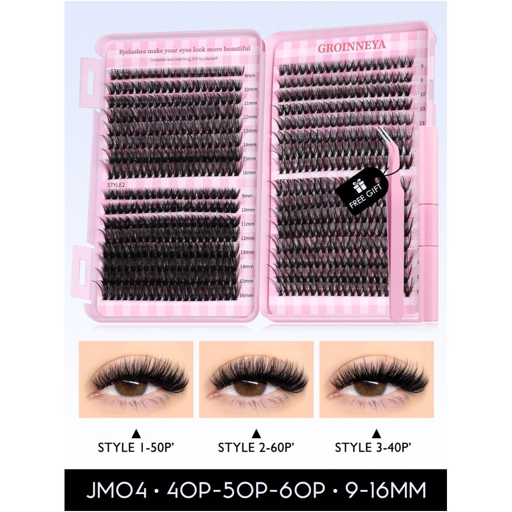 GROINNEYA Stage Spicy Girl High Quality Texture D Curly Asian Spicy Girl Single Cluster Thick Curly Eyelash