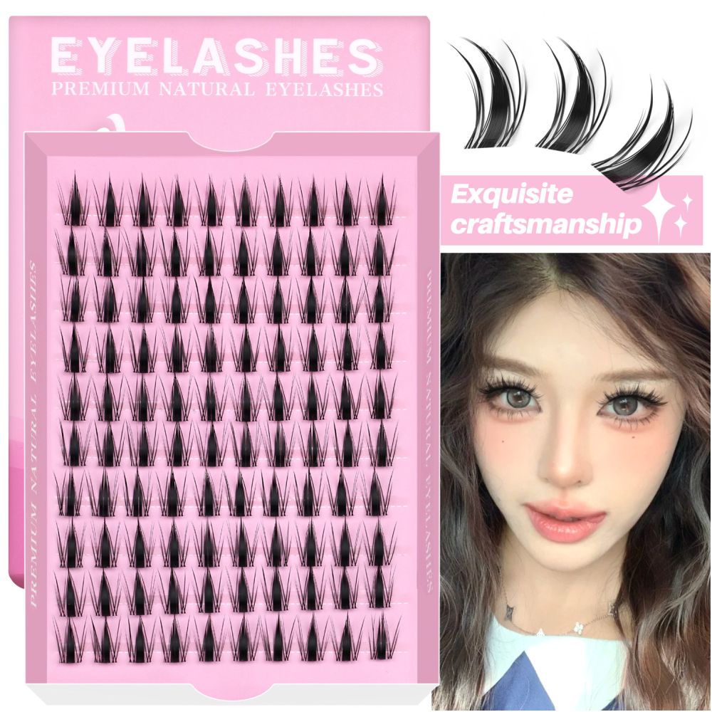 GROINNEYA Korean Female High School Korean Manga Eyelash Pure Desire Girl Group Love Bean Natural Single Cluster Student image 2