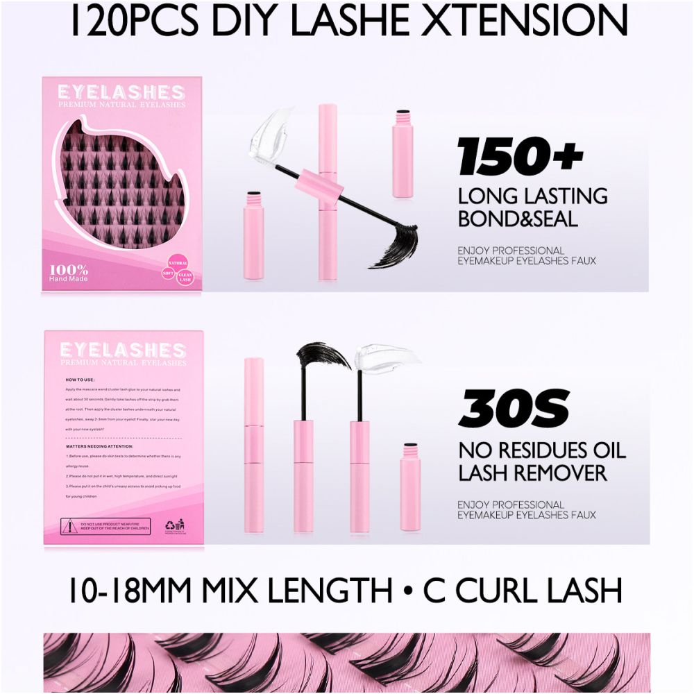 GROINNEYA Korean Female High School Korean Manga Eyelash Pure Desire Girl Group Love Bean Natural Single Cluster Student image 4