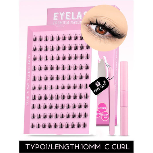 GROINNEYA Korean Female High School Korean Manga Eyelash Pure Desire Girl Group Love Bean Natural Single Cluster Student