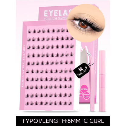 GROINNEYA Korean Female High School Korean Manga Eyelash Pure Desire Girl Group Love Bean Natural Single Cluster Student