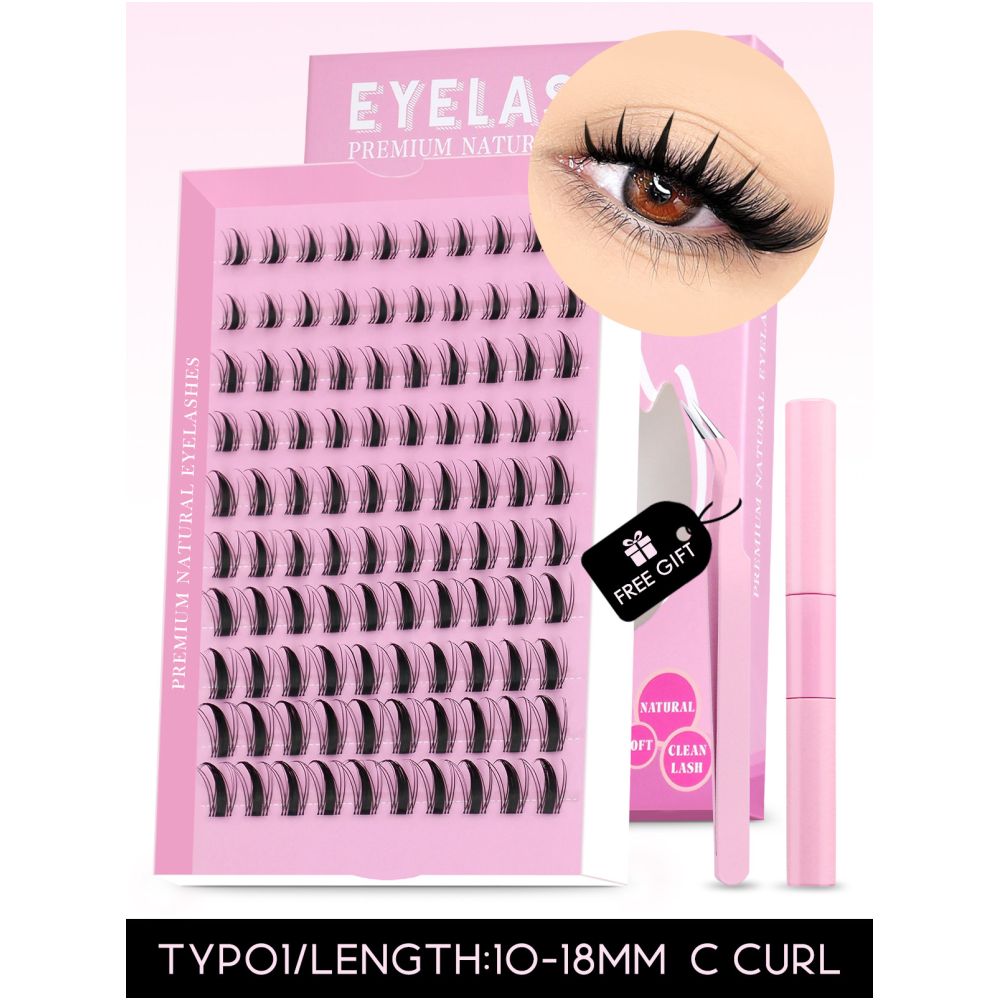 GROINNEYA Korean Female High School Korean Manga Eyelash Pure Desire Girl Group Love Bean Natural Single Cluster Student