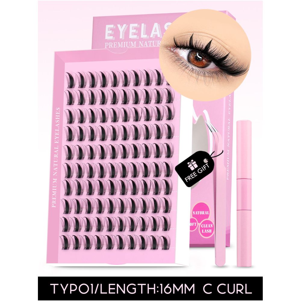 GROINNEYA Korean Female High School Korean Manga Eyelash Pure Desire Girl Group Love Bean Natural Single Cluster Student