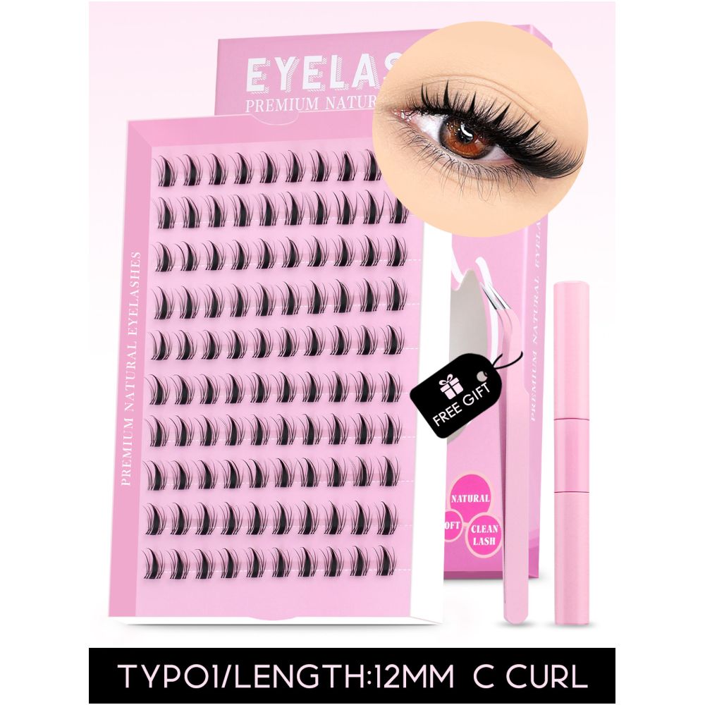 GROINNEYA Korean Female High School Korean Manga Eyelash Pure Desire Girl Group Love Bean Natural Single Cluster Student