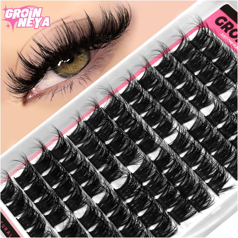 Wheat ear tower tip D curled Asian dense fluffy mink Asian Thai natural false eyelashes single cluster light European novice image 2