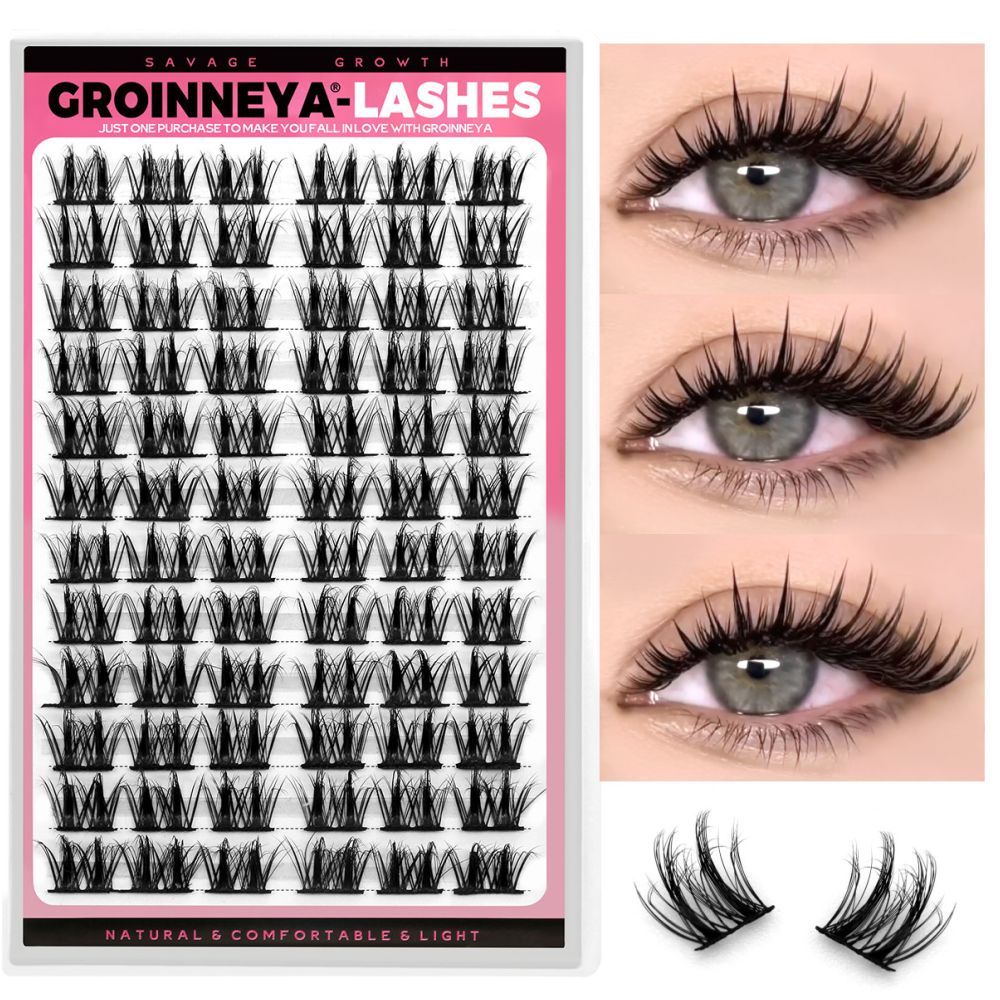 Wheat ear tower tip D curled Asian dense fluffy mink Asian Thai natural false eyelashes single cluster light European novice image 3