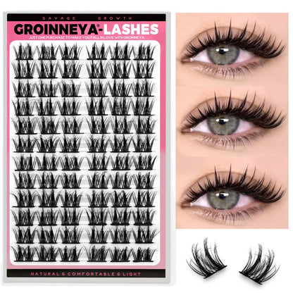 Wheat ear tower tip D curled Asian dense fluffy mink Asian Thai natural false eyelashes single cluster light European novice image 3