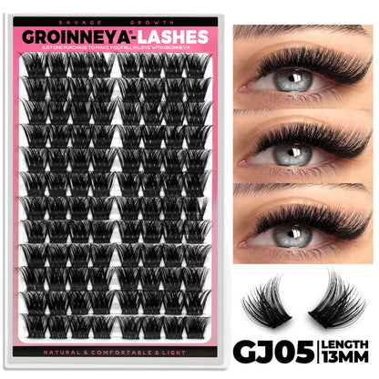 Wheat ear tower tip D curled Asian dense fluffy mink Asian Thai natural false eyelashes single cluster light European novice