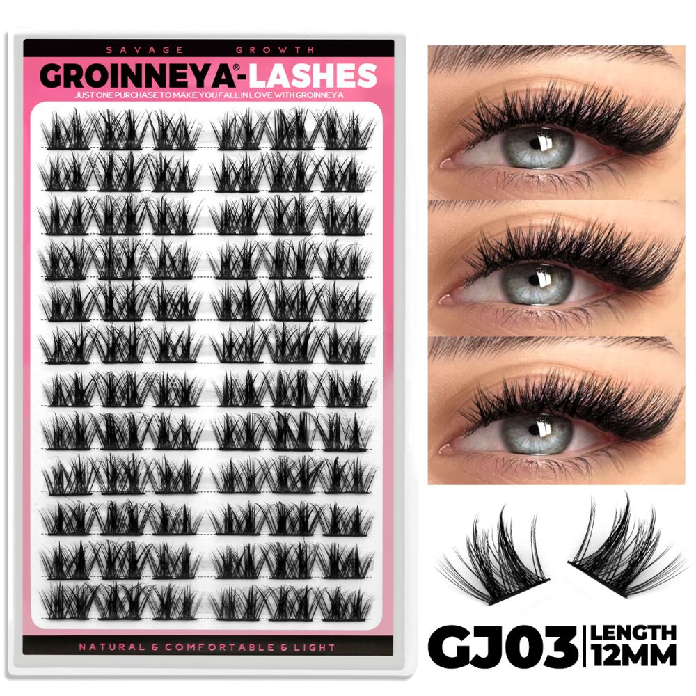 Wheat ear tower tip D curled Asian dense fluffy mink Asian Thai natural false eyelashes single cluster light European novice