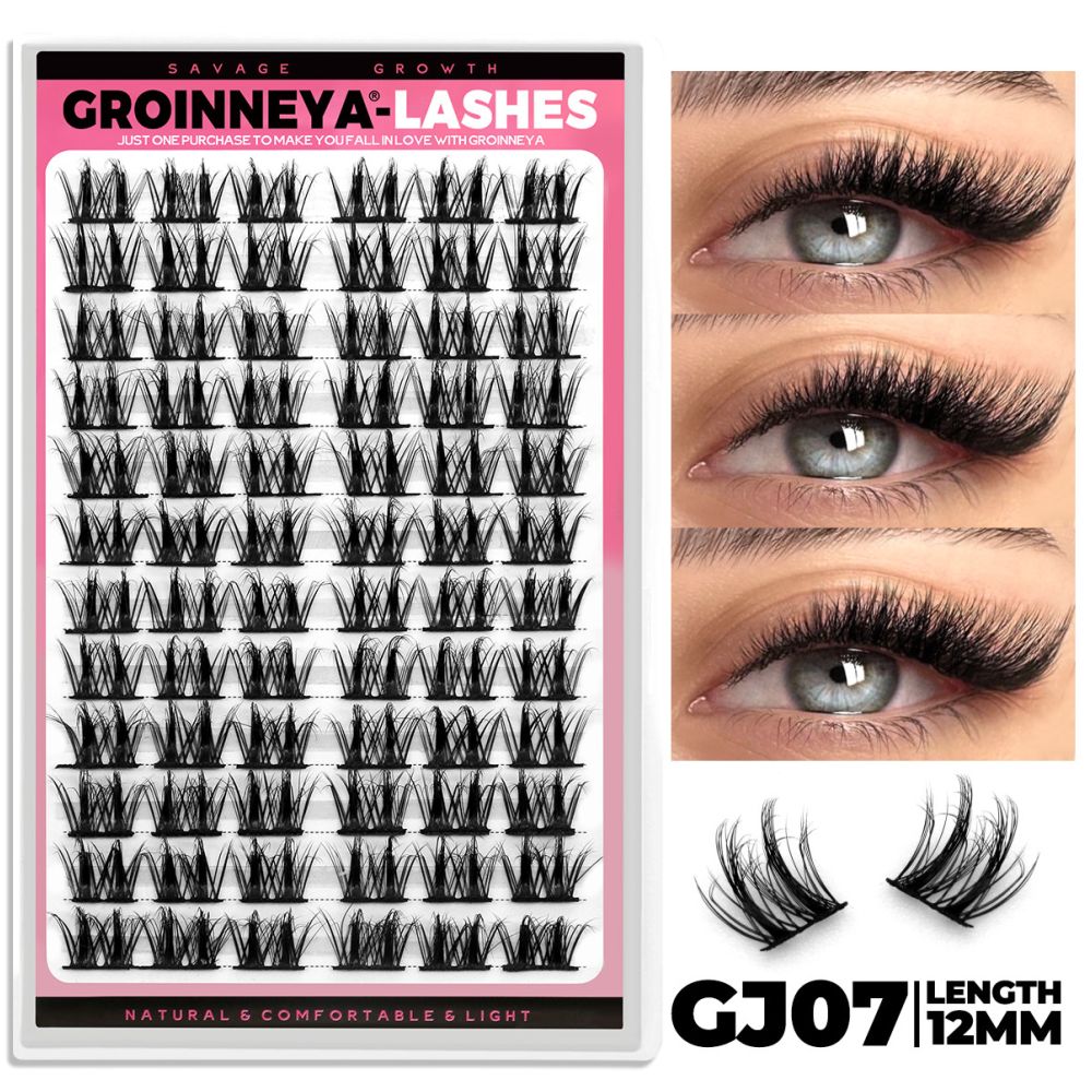 Wheat ear tower tip D curled Asian dense fluffy mink Asian Thai natural false eyelashes single cluster light European novice