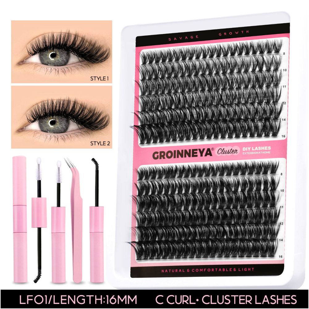 GROINNEYA s new product Kylie from Europe and America with the same plush texture and a thick fluffy single cluster false eyelash
