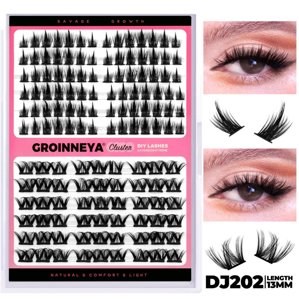 GROINNEYA s new product Kylie from Europe and America with the same plush texture and a thick fluffy single cluster false eyelash