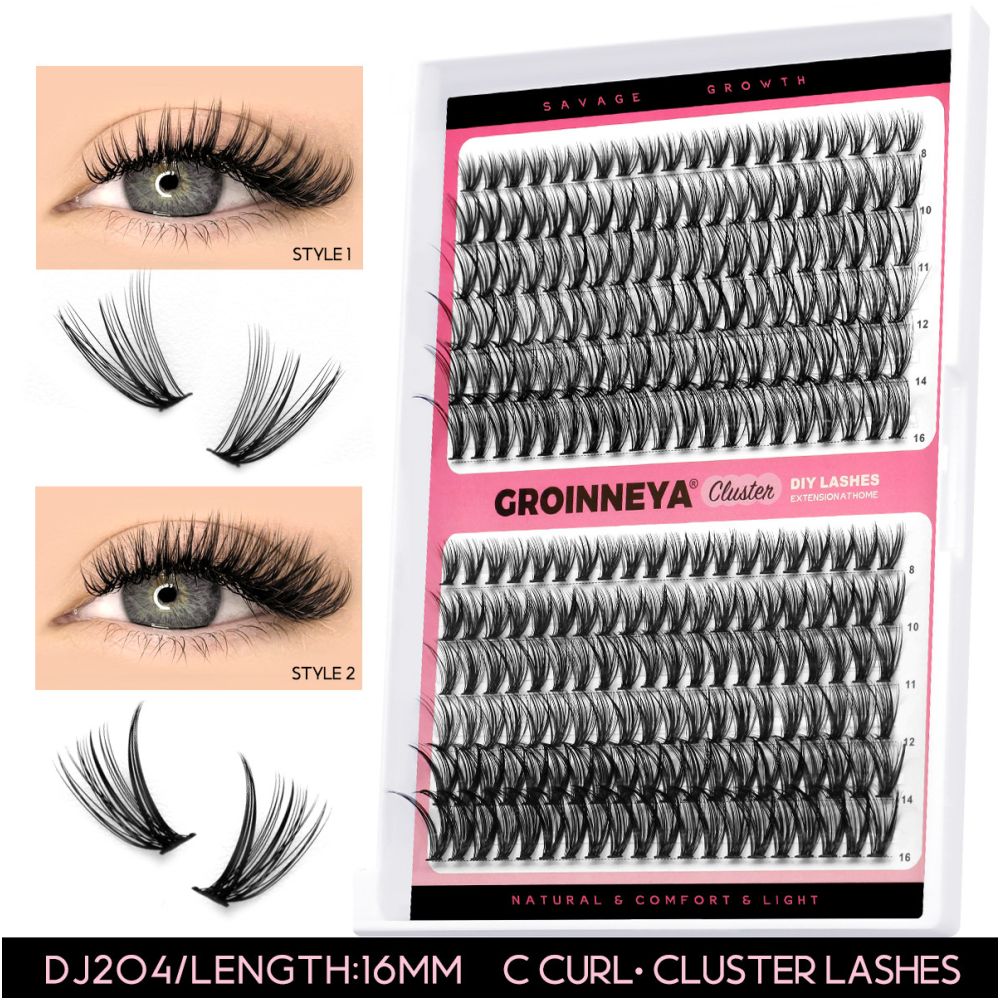 GROINNEYA s new product Kylie from Europe and America with the same plush texture and a thick fluffy single cluster false eyelash