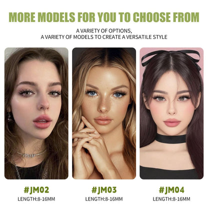 GROINNEYA504 cluster large capacity eyelash book Asian mixed race style thick and curled cat eye effect American makeup look image 3