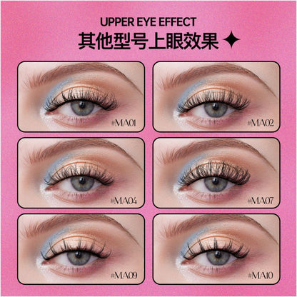 American Sweetheart False Eyelash 7 pairs of European and American Barbie Curling Eyelash False Eyelash Y2K Spicy Girl Style Little Devil Eyelash image 5