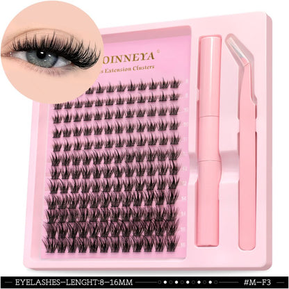 GROINNEYA Sino French Mixed Yellow Black Skin Asian Makeup Eyelash Set American Campus Single Cluster False Eyelash