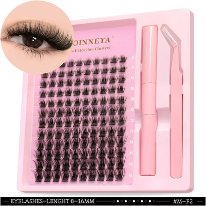 GROINNEYA Sino French Mixed Yellow Black Skin Asian Makeup Eyelash Set American Campus Single Cluster False Eyelash