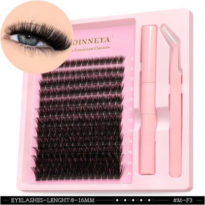 GROINNEYA Sino French Mixed Yellow Black Skin Asian Makeup Eyelash Set American Campus Single Cluster False Eyelash