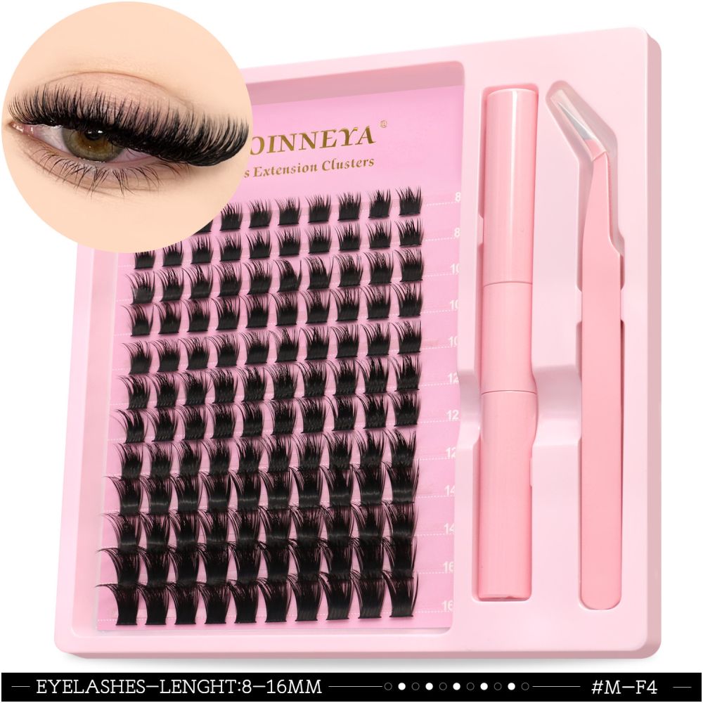 GROINNEYA Sino French Mixed Yellow Black Skin Asian Makeup Eyelash Set American Campus Single Cluster False Eyelash