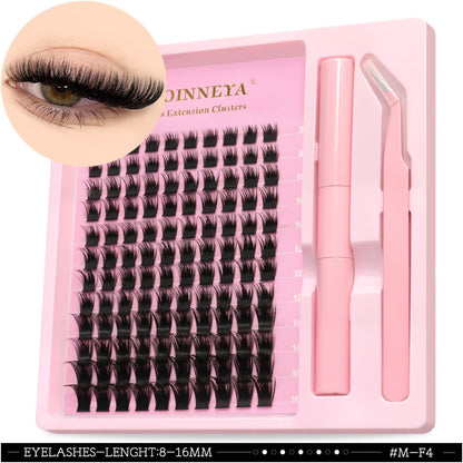 GROINNEYA Sino French Mixed Yellow Black Skin Asian Makeup Eyelash Set American Campus Single Cluster False Eyelash