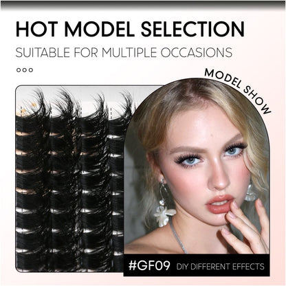 Asian thick single cluster false eyelashes hand sharpened natural nude makeup internet celebrity same style nightclub bouncing thick eyelashes image 4