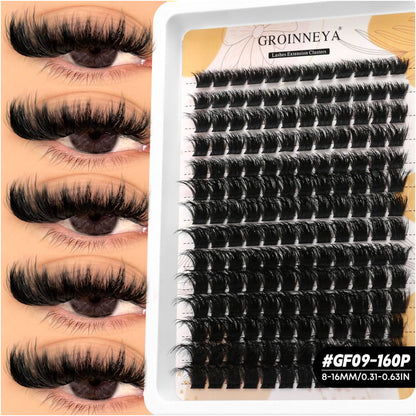Asian thick single cluster false eyelashes hand sharpened natural nude makeup internet celebrity same style nightclub bouncing thick eyelashes